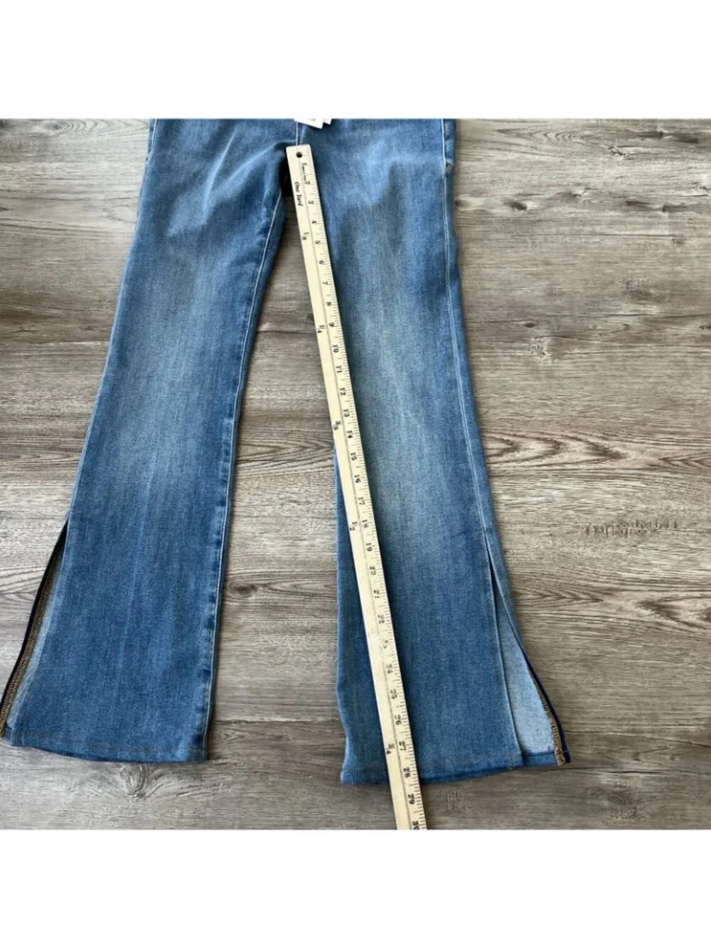 Good‎ American x Zara Classic Bootcut Jeans Womens 2 Leg Slit Full Length New